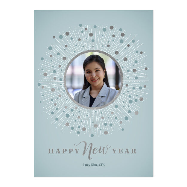Elegant Shining Happy New Year Photo Card