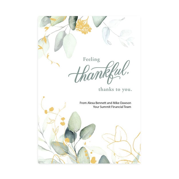 Feeling Thankful Thank You Card