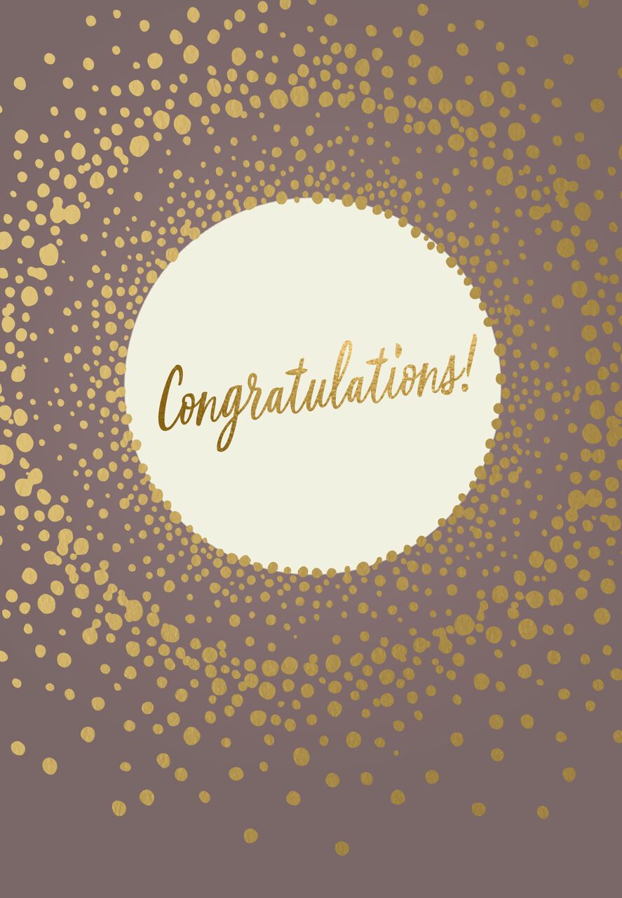 Gold Confetti Congratulations Card