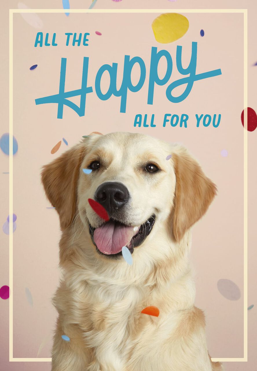 Happy Dog Birthday Card