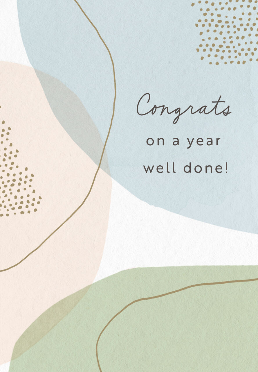 Abstract Design Work Anniversary Card