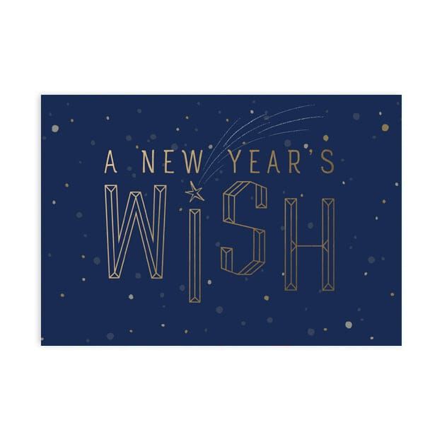 Starry Wish Happy New Year Cards