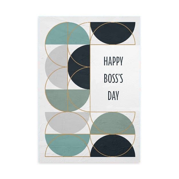 Circle Pattern Happy Boss's Day Card