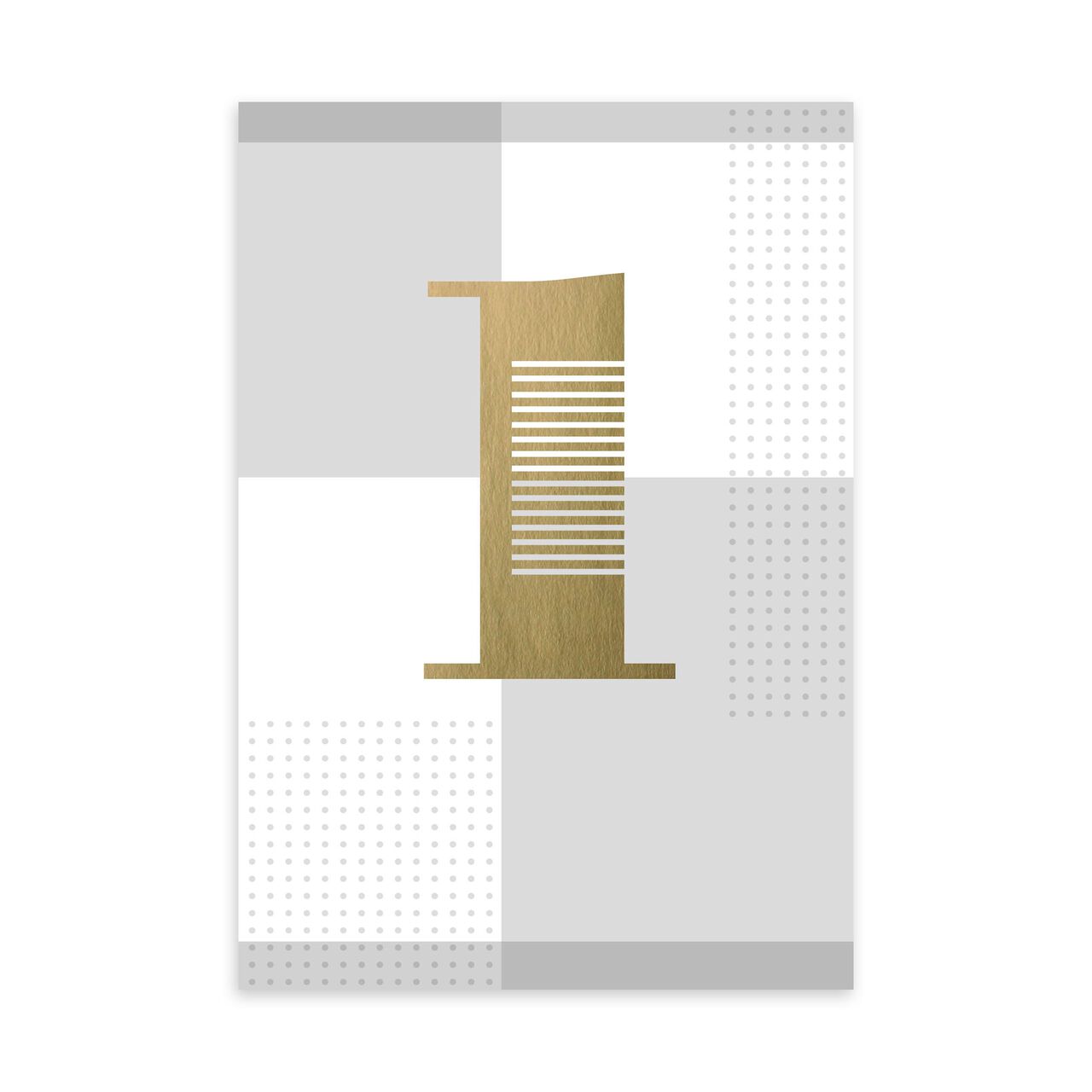 Gold & Silver 1-Year Work Anniversary Card image number 0