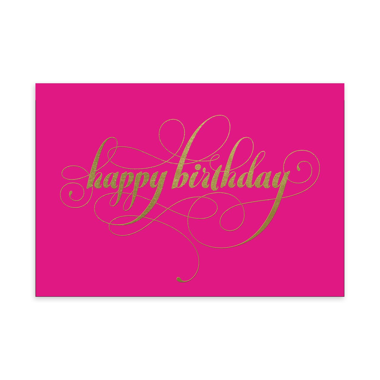 Gold & Pink Birthday Card image number 0