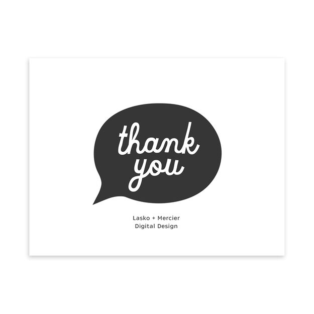 Chat Bubble Customizable Thank You Notecard