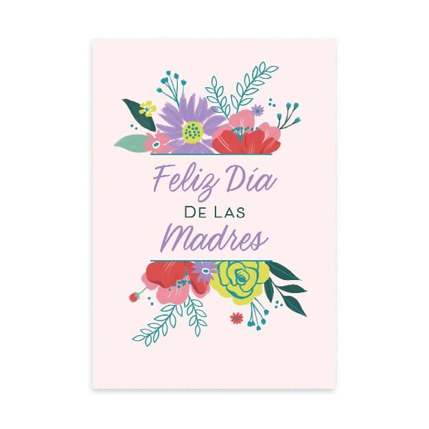 Colorful Bunch of Flowers Spanish Mother's Day Card