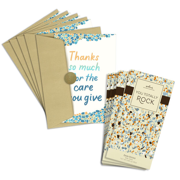 Care You Give Healthcare Staff Appreciation Gift Chocolate Bar & Card Gift Bundles Set of 5 (10 Items)