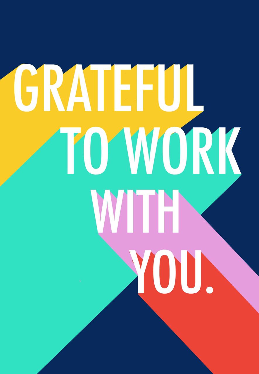 Colorful Word Shadows Appreciation Card