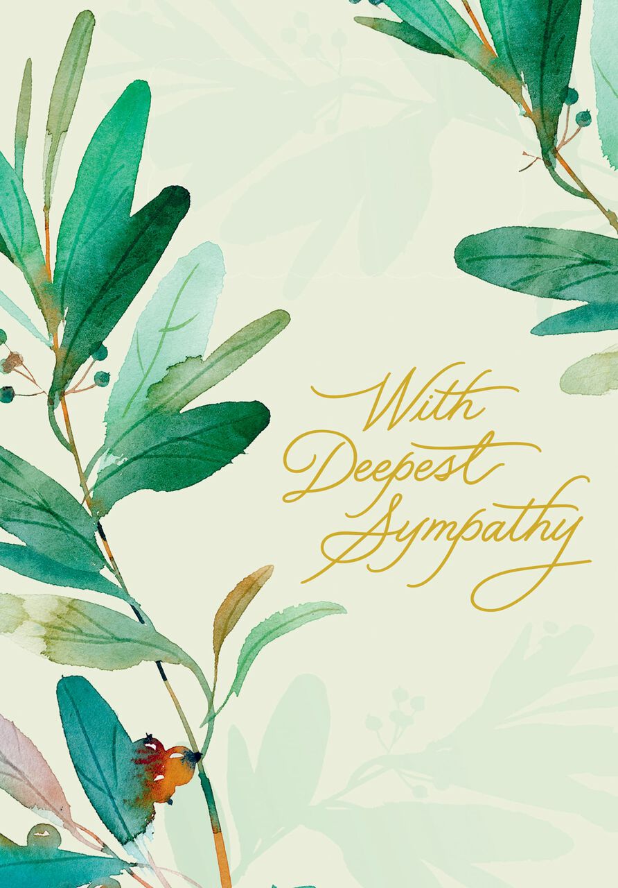 Peaceful Plants Sympathy Card