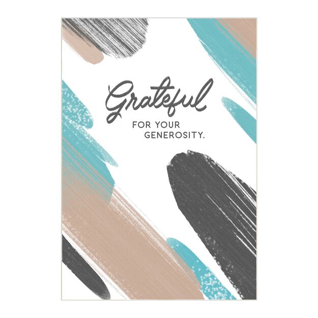Grateful for Your Generosity Donation Thank You Card