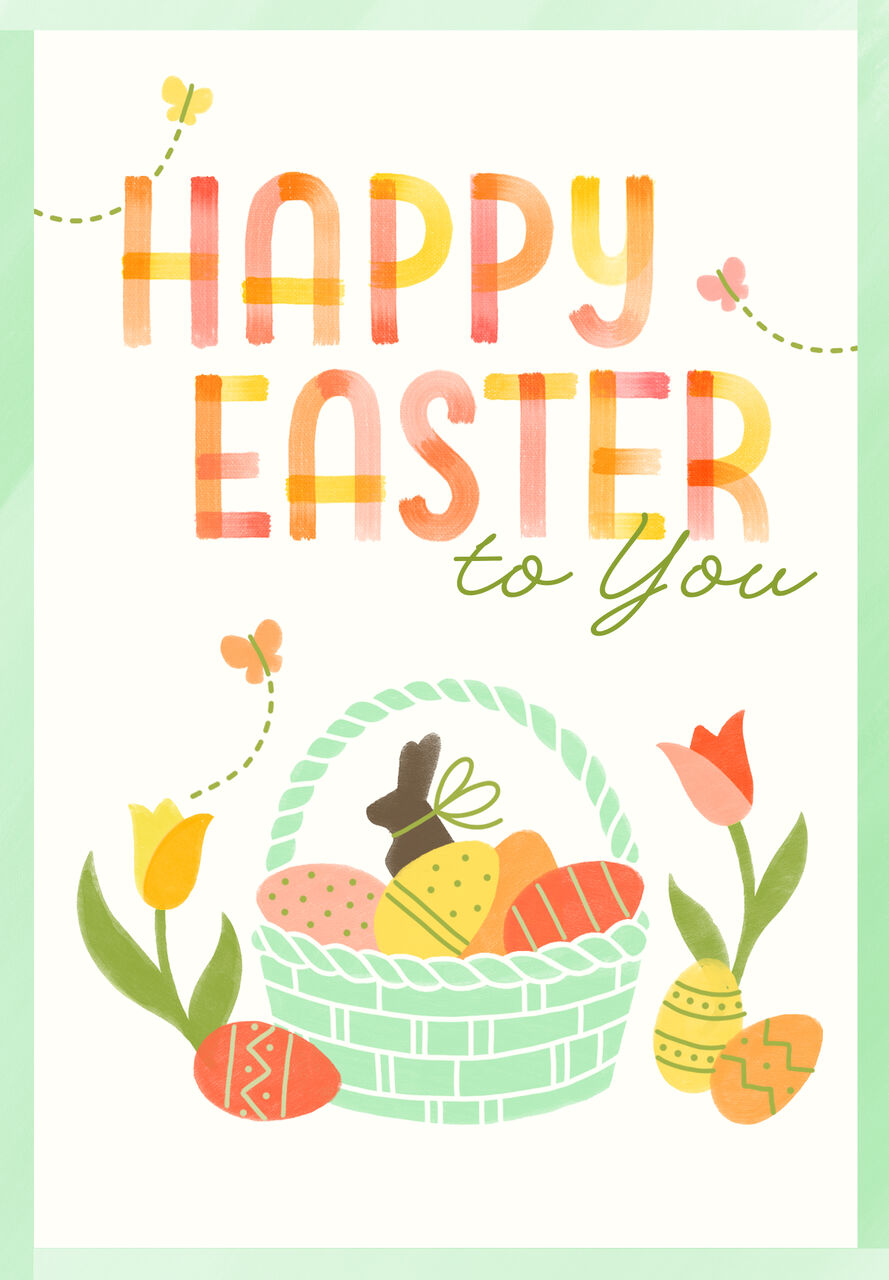 Egg Basket Easter Card