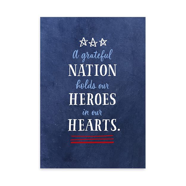 Heroes in Our Hearts Military Appreciation Card