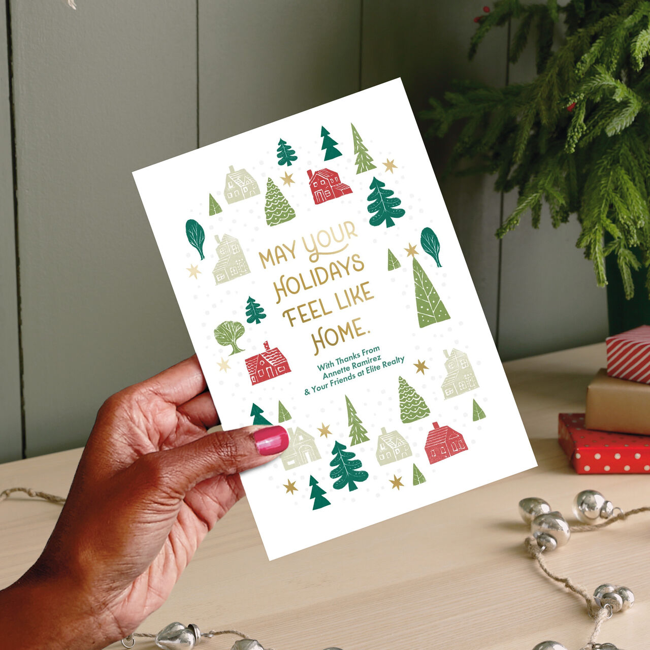 Feels Like Home Customizable Cover Holiday Card image number 1