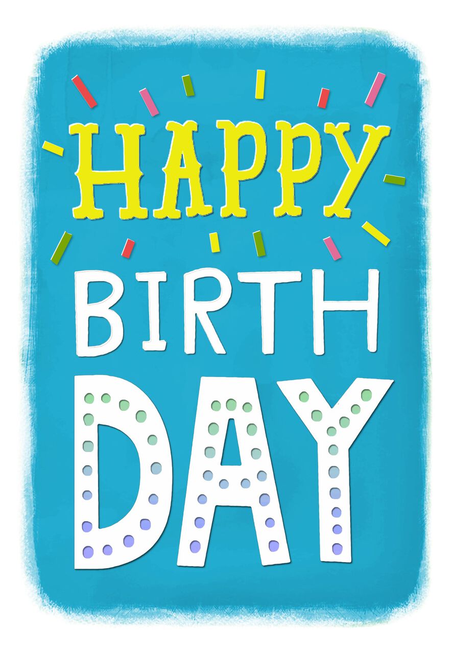 Happy on Blue Birthday Card | Hallmark Business
