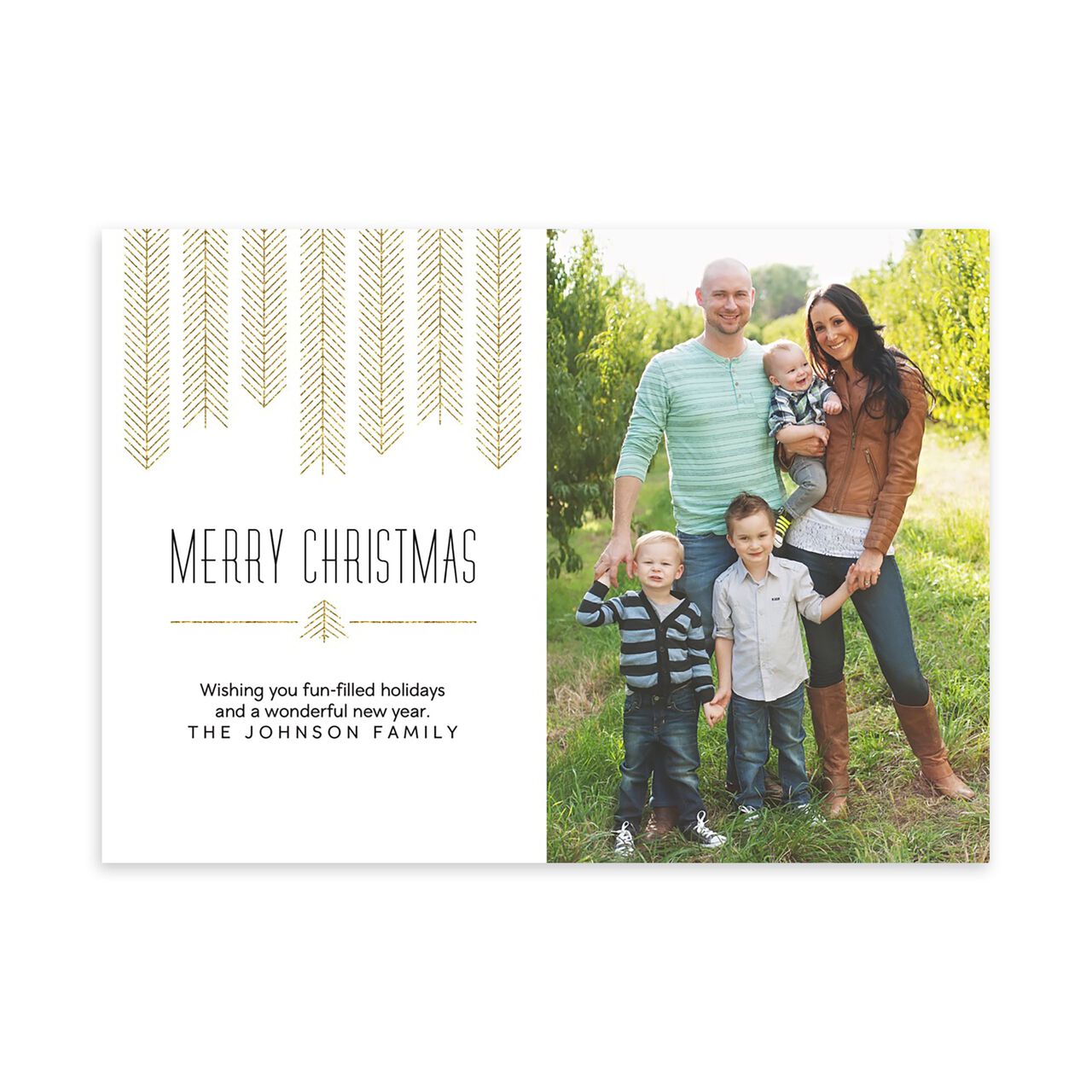 Modern Christmas Trees Photo Card image number 0