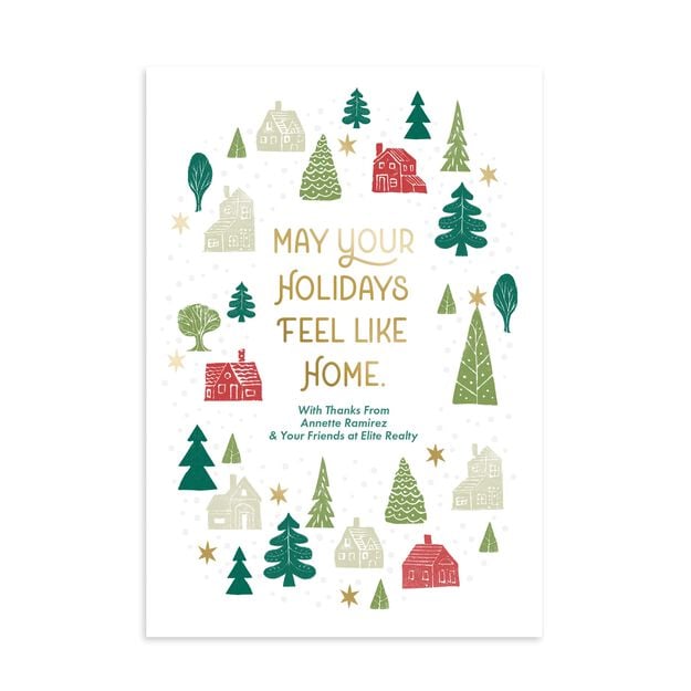 Feels Like Home Customizable Cover Holiday Card