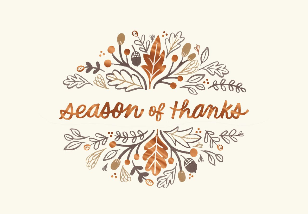 Season of Thanks Thanksgiving Card