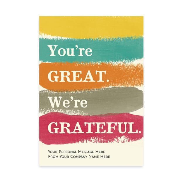 Great & Grateful Customizable Cover Appreciation Card