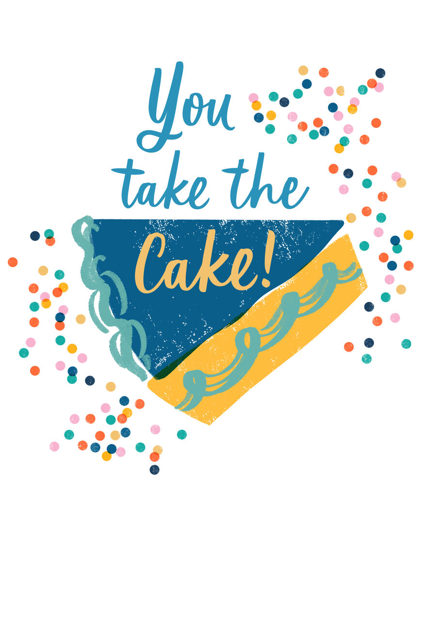 Festive Cake Slice Birthday Card