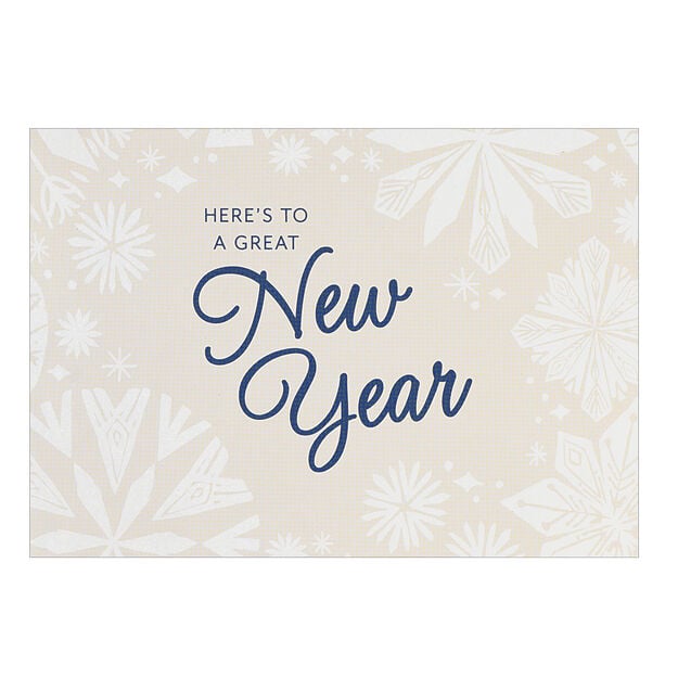 Paper Snowflakes New Year Card