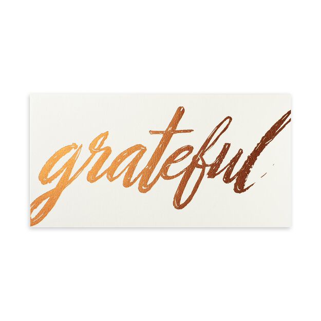 Grateful in Copper Thanksgiving Card
