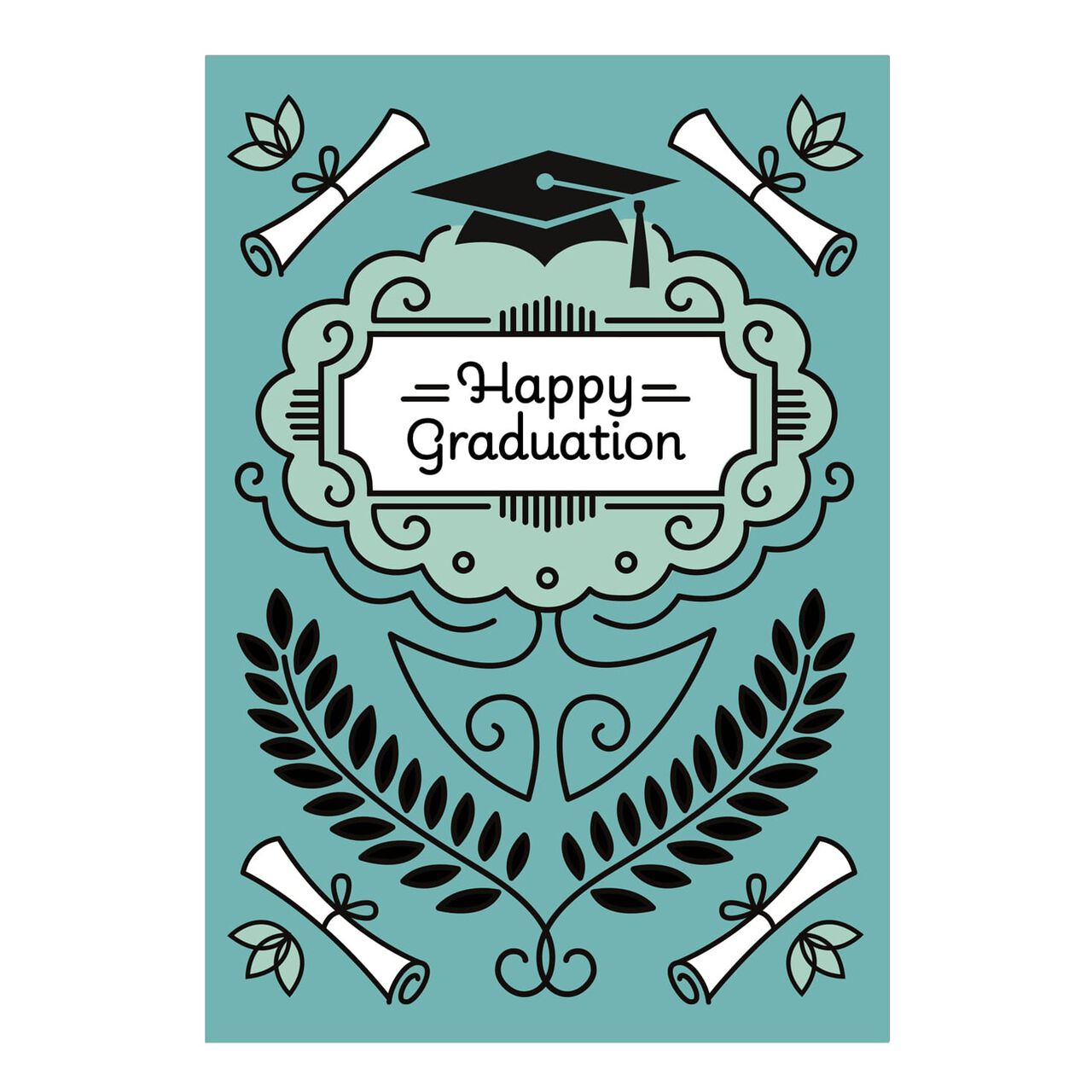 Diploma Illustration Graduation Card image number 0