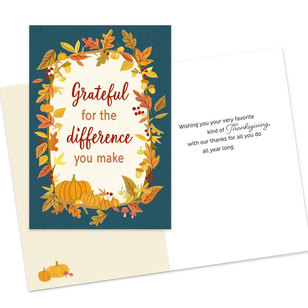 Appreciation & Thanks Assorted Thanksgiving Cards 10 Pack image number 3
