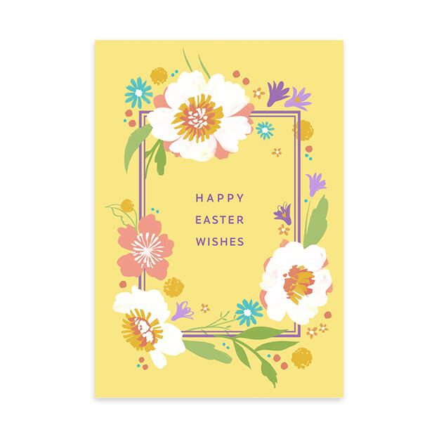 Floral Frame Easter Card