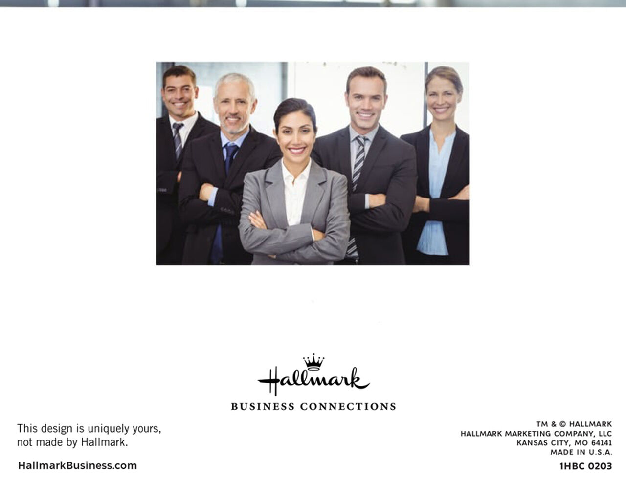 Fully Customizable Horizontal Folded Photo Notecard