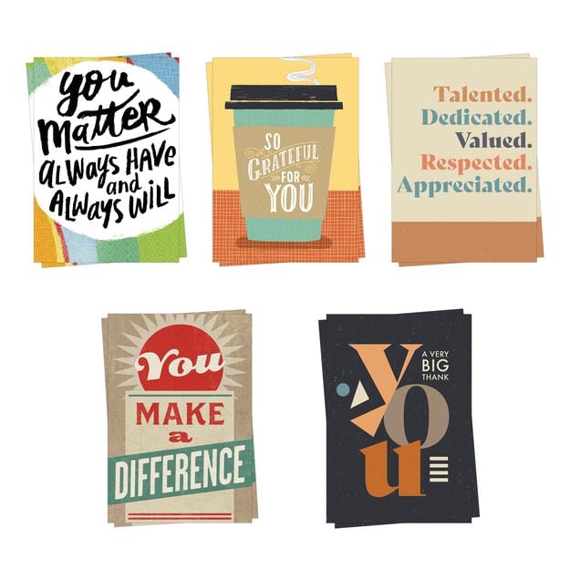 You Make a Difference Assorted Employee Appreciation Cards 10 Pack