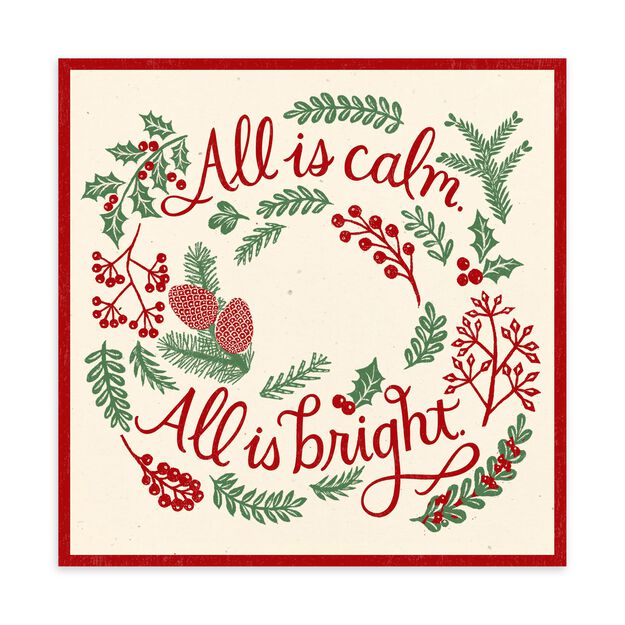 All Is Calm & Bright Christmas Card