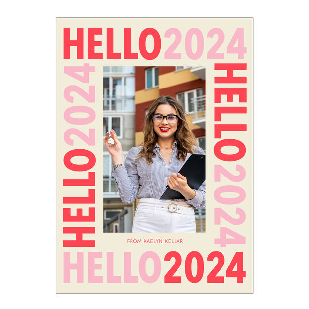 Hello 2024 New Year Photo Card