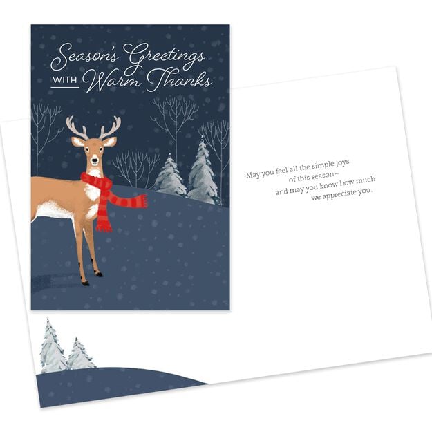 Season's Greetings Assorted Happy Holidays Cards 25 Pack