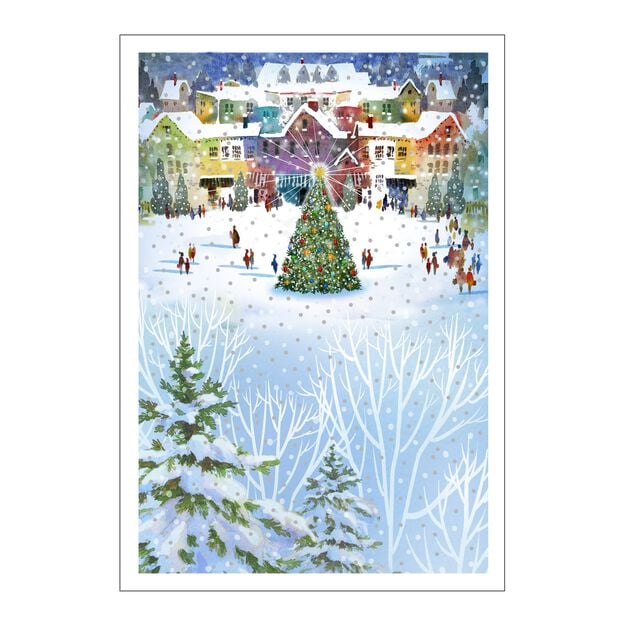 Town Square Illustrated Holiday Cards