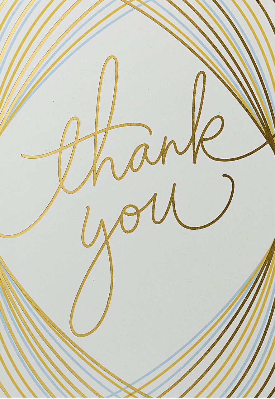 Simply Golden Thank You Card