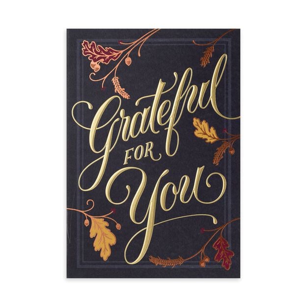 Grateful for You Premium Thanksgiving Card