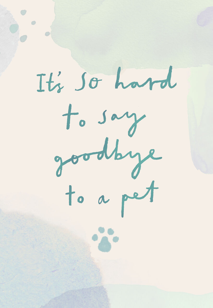 Abstract Watercolor Pet Sympathy Card