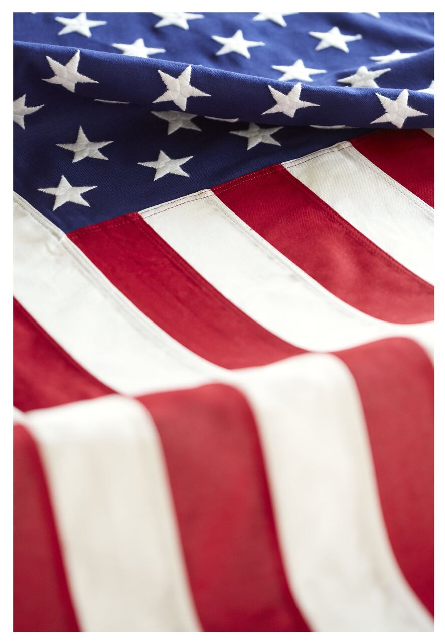 Bold American Flag Patriotic Card