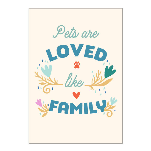 Loved Like Family Pet Sympathy Card