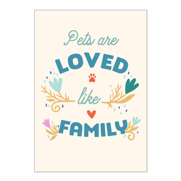 Loved Like Family Pet Birthday Card