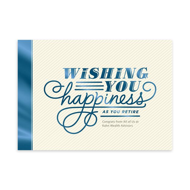 Wishing You Happiness Customizable Retirement Card