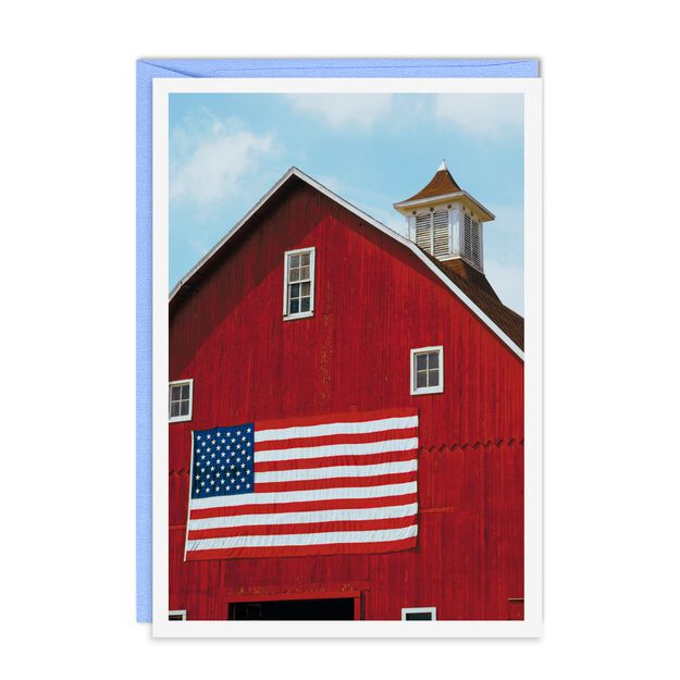 American Flag & Red Barn Patriotic