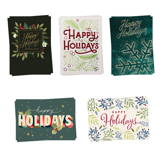Executive Collection Assorted Happy Holidays Cards 10 Pack