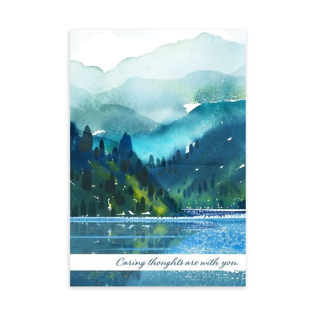 Lake & Mountains Caring Thoughts Card