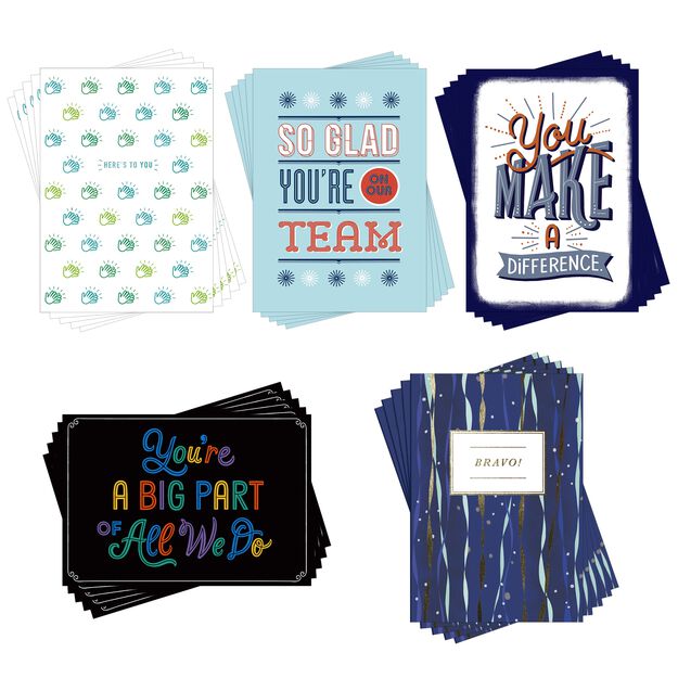 Above & Beyond Assorted Employee Appreciation Cards 25 Pack