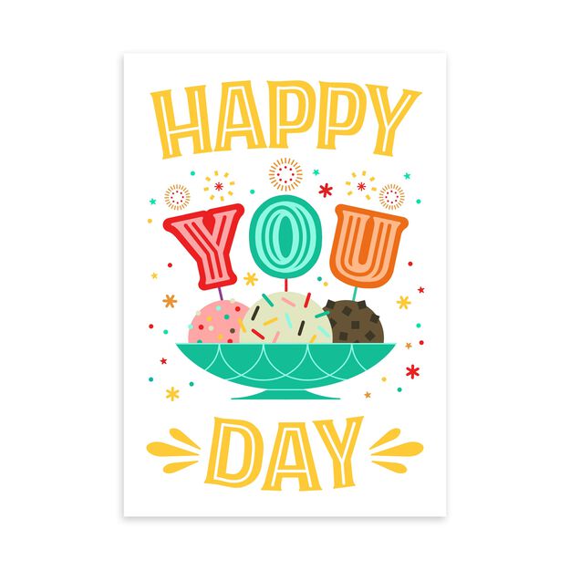 Happy You Day Ice Cream Birthday Card