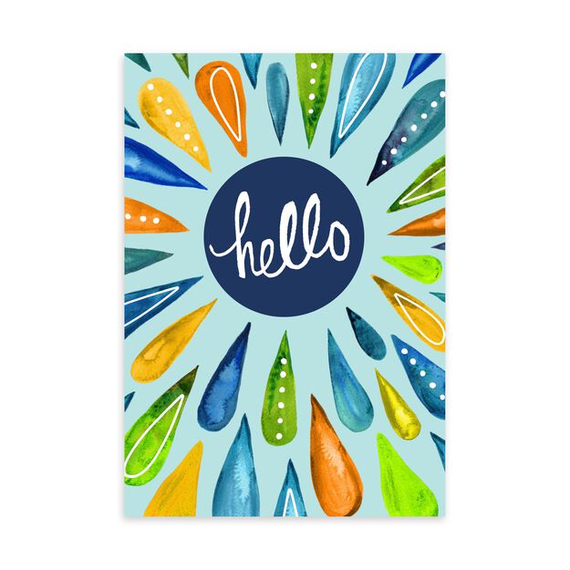 Splashy Hello Welcome Card