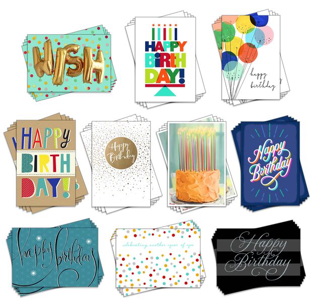 Classic Collection Assorted Birthday Cards 50 Pack