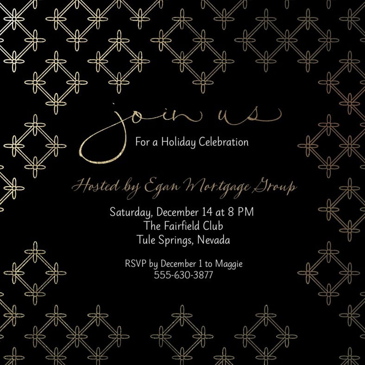 Brilliant Geo Pattern Customizable Invitation image number 0
